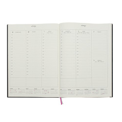 Kalendarz - planer 2024 różowy + złoto