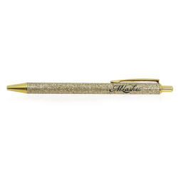 Długopis brokatowy MLashes- gold