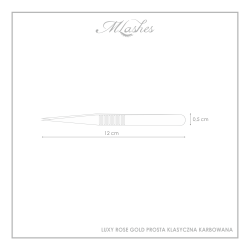Luxy Rose Gold Tweezers Straight Classic Corrugated