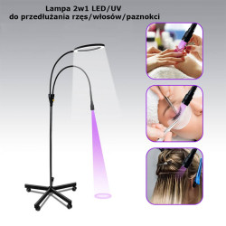 Lampa UV do rzęs 2w1 - czarna